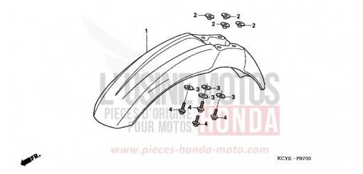 KOTFLUEGEL, VORNE XR400R4 de 2004